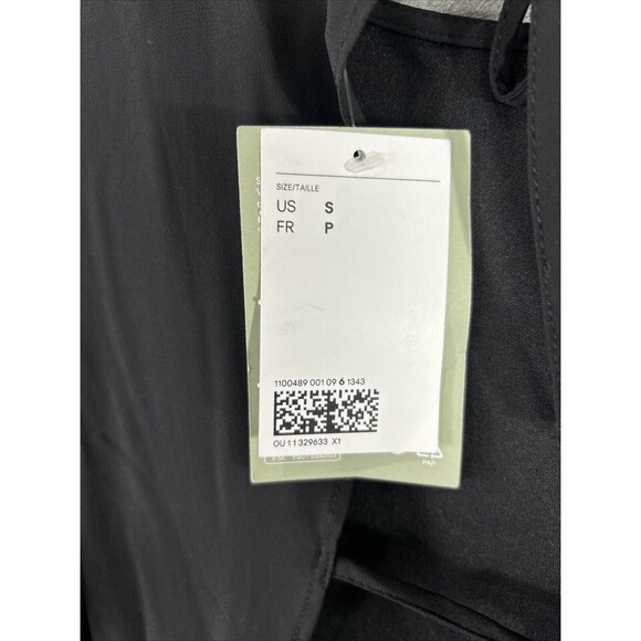 Divided H&M Small Black Long Bell Sleeve Open Tied Back Dress Sheath Witchy Goth - Picture 6 of 14